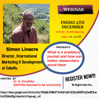 What is predatory journal and how can Indian Researchers avoid them 2020 Webinar Poster